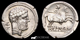 Bolskan Silver Denarius 3.77 g. 19 mm Huesca S. II BC. Near Extremely fine