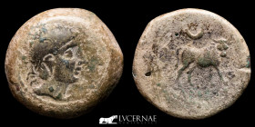 Castulo Bronze Semis 15.27 g., 25 mm. Linares Jaén 180-150 B.C. Good very fine (MBC)