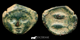 Gades AE bronze 1/4 Calco 2,04 g. 15 mm. Cadiz 200 - 100 BC. GVF