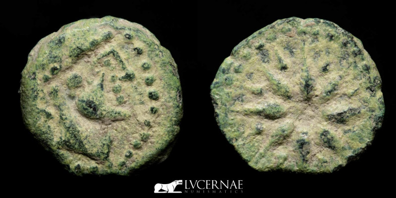 Ancient Hispania - Malaca (actual Malaga). Bronze quadrans (2.06 g. 12 mm. ) Min...