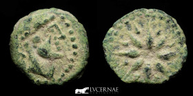 Malaca bronze Quadrans 2.06 g. 12 mm.  (Malaga) 200-20 B.C.  GVF