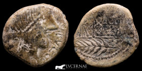 Obulco Bronze As 11.18 g., 27 mm. Porcuna, Jaen II century BC VF