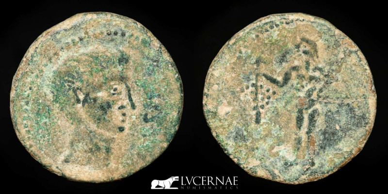 Ancient Hispain. Osset. Augustus(?), 27 BC-AD 14. 
Bronze As (9.03 g., 25 mm.) A...
