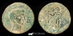 Osset Bronze As 9.03 g., 25 mm. Aznalfarache (Sevilla) 27 BC - 14 AD Very Fine