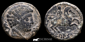 Secaisa bronze As 8.37 g. 22 mm. Segeda, Aragon 120-20 B.C. Good very fine (MBC+)