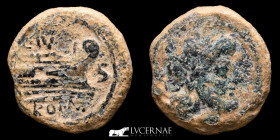 C. Iunius C.f. Bronze Semis 15.23 g., 24 mm. Rome 149 B.C. Good very fine (MBC)