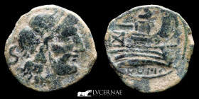 Roman Republic Anonymous Bronze Semis 4,44 g, 21 mm. Rome 150-100 BC Good very fine (MBC)