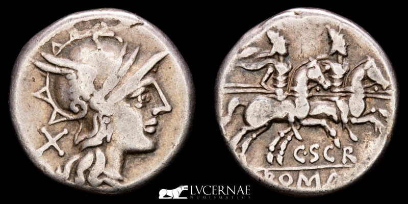 Roman Republic. - C. Scribonius Curio. Silver denarius (3,80 g. 20 mm.) Minted i...