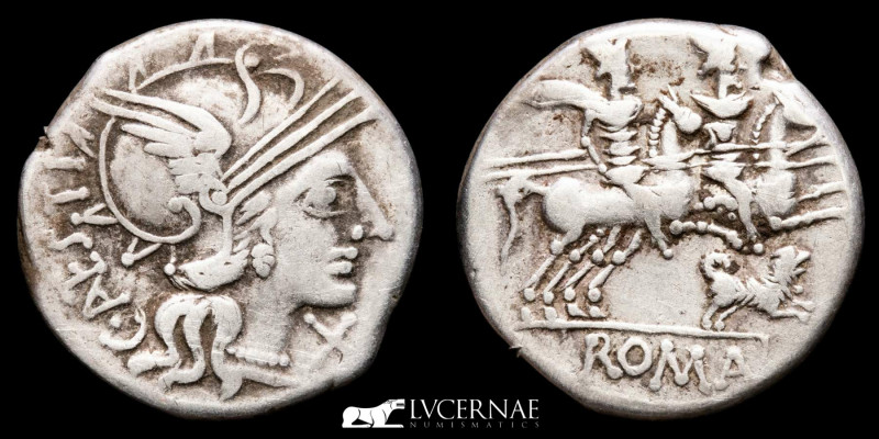 Roman Republic - C. Antestius (146 B.C). Silver denarius (3.95 g. 19 mm.). Rome ...