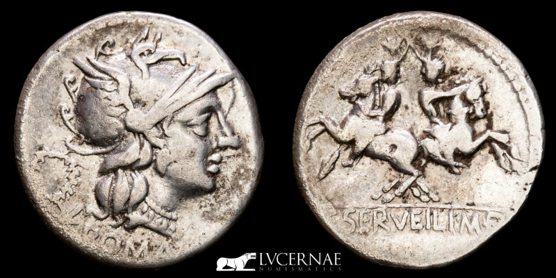 Roman Republic - C. Serveilius M.f. Augur silver denarius (3,68g. 20mm.), 136 B....