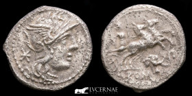L. Caecilius Metellus Silver Denarius 3.66 g. 19 mm. Rome 128 B.C. VF