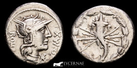 Q. Fabius Maximus Silver Denarius 3,75g. 19mm. Rome 127 B.C.  Good very fine (MBC)