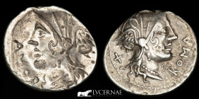 Cnaeus Domitius Ahenobarbus Silver Denarius 3,80 g. 22 mm. North Italy 116/115 A.D Good very fine