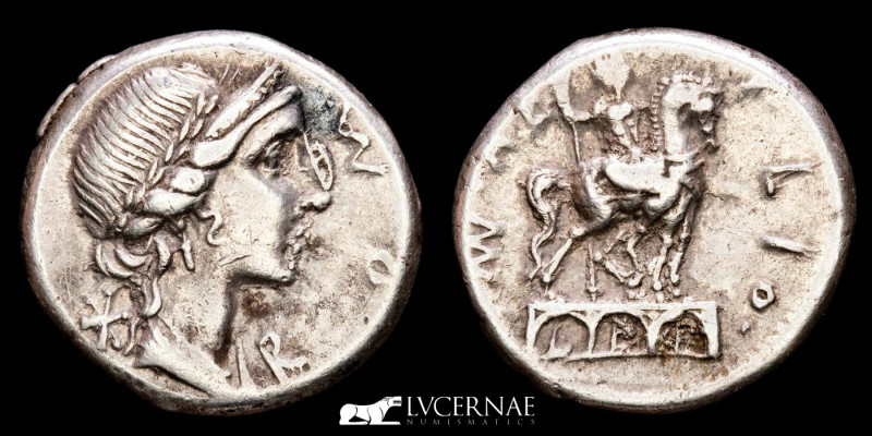 Roman Republic - Mn. Aemilius Lepidus silver denarius (3.92 g., 18 mm.) Minted i...