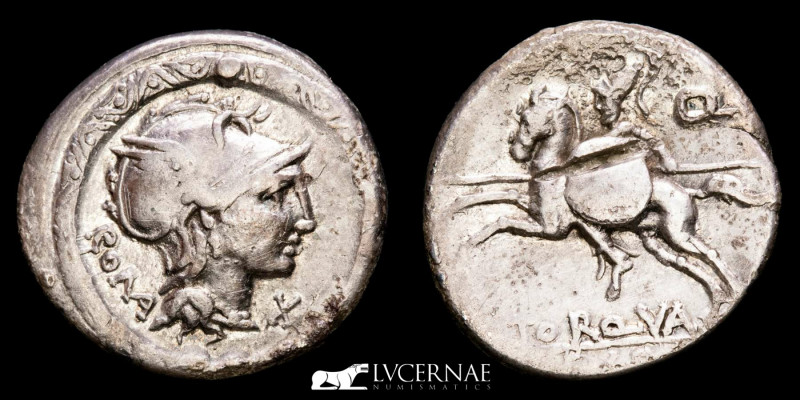 Roman Republic - L. Manlius Torquatus. Silver denarius. (3,77 g., 19 mm.)113-112...