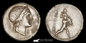 M. Herennius Silver Denarius 3.83 g., 20 mm. Rome 108-107 B.C. gVF