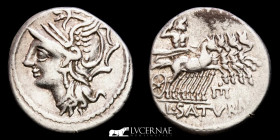 Appuleius Saturninus Silver Denarius 3.84 g. 19 mm. Rome 104 B.C.  Good very fine (MBC+)