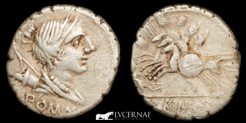 Roman Republic - A. Albinus Sp. f. 
Silver Denarius (3,77 g. 18 mm.). Rome, 96 B...