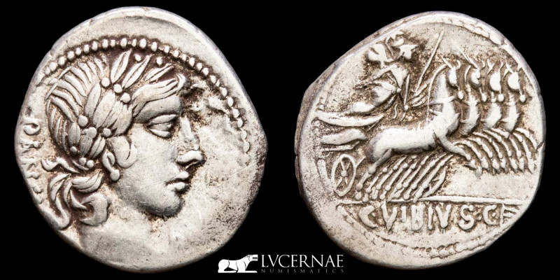 Roman Republic - C. Vibius C.f. Pansa. Silver denarius (3,75g. 20mm.) Rome mint,...