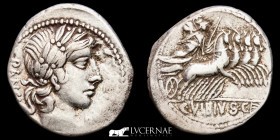 C. Vibius C.f. Pansa Silver Denarius 3,75g. 20mm. Rome 90 BC Good very fine