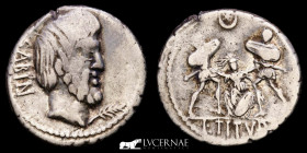 L Titurius L.f. Sabinus Silver Denarius 3.90 g., 19 mm. Rome 89 B.C. Good very fine (MBC+)