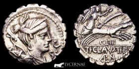 Ti. Claudius Nero Silver Denarius 3.83 g. 19 mm. Rome 79/8 BC Good very fine (EBC)