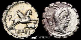 L. Papius Silver Denarius 3,31 g. 18 mm Rome 79 B.C.  EF/GVF