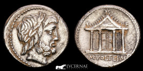 M. Volteius M.f. Silver Denarius 3.93 g. 19 mm. Rome 75 B.C Near extremely fine