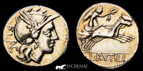 L. Rutilius Flaccus  Silver Denarius 3,72 g., 18 mm. Rome 77 B.C. Good very fine (MBC+)