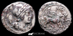 M. Volteius M. f. Fourre Denarius 3,02 g. 19 mm. Rome 75 B.C. Good very fine (MBC)