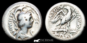 M. Plaetorius M.f. Cestianus Silver Denarius 3,46 g. 19 mm. Rome 67 A.D Good very fine