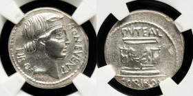 L. Scribonius Libo Silver Denarius 3,86 g., 21 mm. Rome 62 BC Ch XF (NGC).