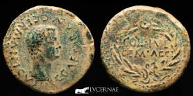 Caligula Bronze Dupondius 18.63 g., 33 mm. Acci (Guadix,Granada) 34-41 B.C. Good very fine