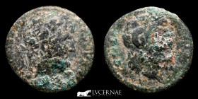 Hadrian Bronze Quadrans 2.69 g., 16 mm. Caesarea, Cappadocia 117-138 A.D. gF