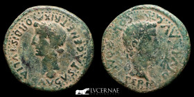Tiberius Bronze Dupondius 24.75 g. 36 mm. Colonia Romula 14-36 A.D. Very Fine