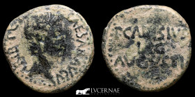 Augustus Bronze As 10 g. 26 mm. Emerita 25-23 B.C. VF