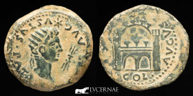 Tiberius Bronze Dupondius 12.82 g. 28 mm. Merida, Emerita Avgvsta 14-37 A.D. Good very fine (MBC)