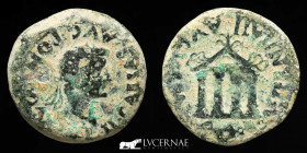 Tiberius Bronze As 12,69 g., 28 mm.  Merida, Emerita Augusta. 27-22 A.D. Very fine