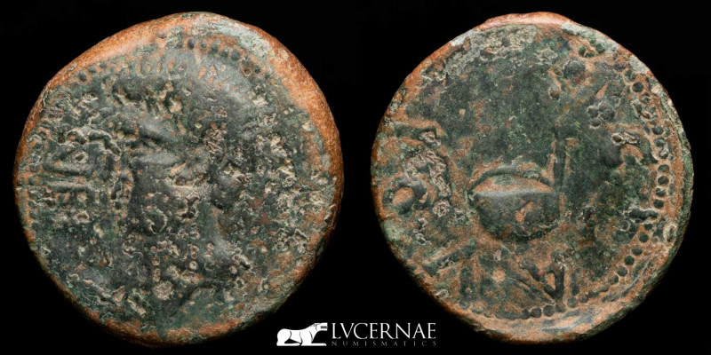 Roman Hispania - Augustus times. (27 B.C-14 A.D)
Bronze sestertius (42.33 g. 39 ...