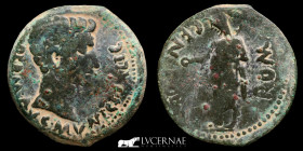 Augustus  Bronze As 11.43 g. 28 mm. Italica 27 BC.-14 AD. Good very fine