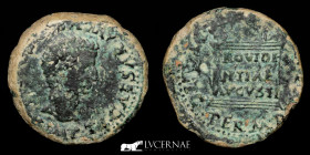 Tiberius Bronze As 13,68 g. 39 mm. Italica (Sevilla) 14-37 A.D. Good very fine