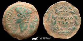 Augustus Bronze As 7.86 g., 25 mm. Iulia Traducta (Algeciras, Cadiz) 15-14 BC. GVF