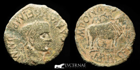 Tiberius Bronze As 13.25 g. 30 mm Turiaso 14-37 A.D. Good very fine (MBC)