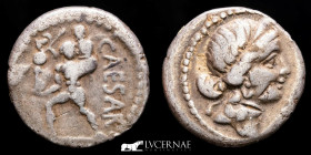 Julius Caesar Silver Denarius 3.64 g. 17 mm. Africa 47-46 B.C  Good very fine (MBC)