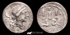Julius Caesar Silver Denarius 3.50 g. 18 mm. Hispania 46-45 B.C. gVF