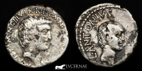 Marc Antony Fourre Denarius 2.89 g. 18 mm. Ephesus 68-69 A.D. VF