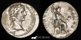 Augustus Silver Denarius 3.70 g. 20 mm. Lugdunum 27 BC-14 AD. Good very fine (MBC)