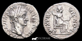 Tiberius Silver Denarius 3,01 g., 19 mm. Lugdunum 14-37 A.D. GVF