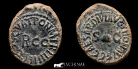 Caligula bronze Quadrans 4,08 g. 21 mm. Rome 40 A.D GVF