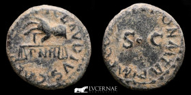 Claudius I Bronze Quadrans  3.03 g. 15 mm. Rome 42 A.D Good very fine